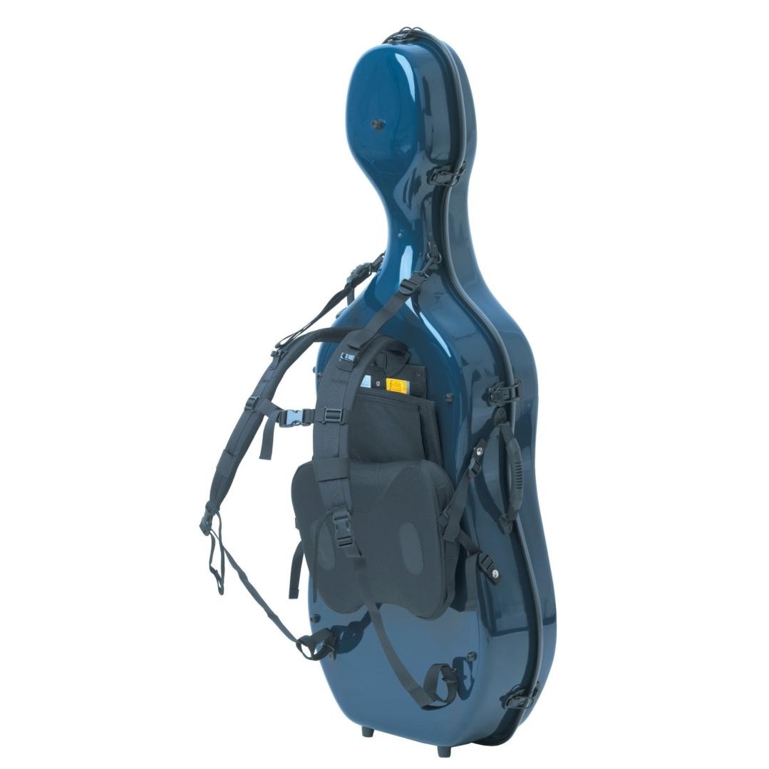 GEWA Made in Germany Cello case carrying system Idea Fiedler Dark blue/blue