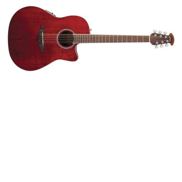 Ovation E-Acoustic Guitar Celebrity Standard Mid Cutaway Ruby Red